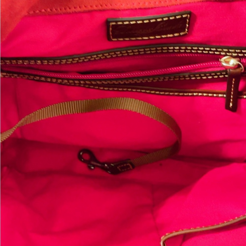 Dooney & Bourke Derby Suede Hobo - New Women | Color: Red/Gold | - Picture 13 of 13